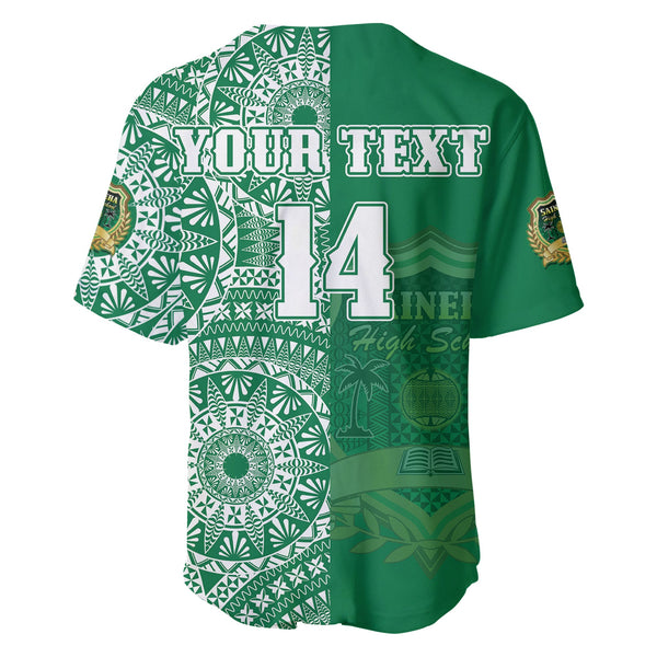 (Custom Personalised) Tonga Baseball Jersey Tongan Pattern Blithesome Version Black LT13