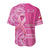 (Custom Personalised) Tonga Breast Cancer Baseball Jersey Tongan Ngatu Pattern No One Fights Alone LT14 - Polynesian Pride