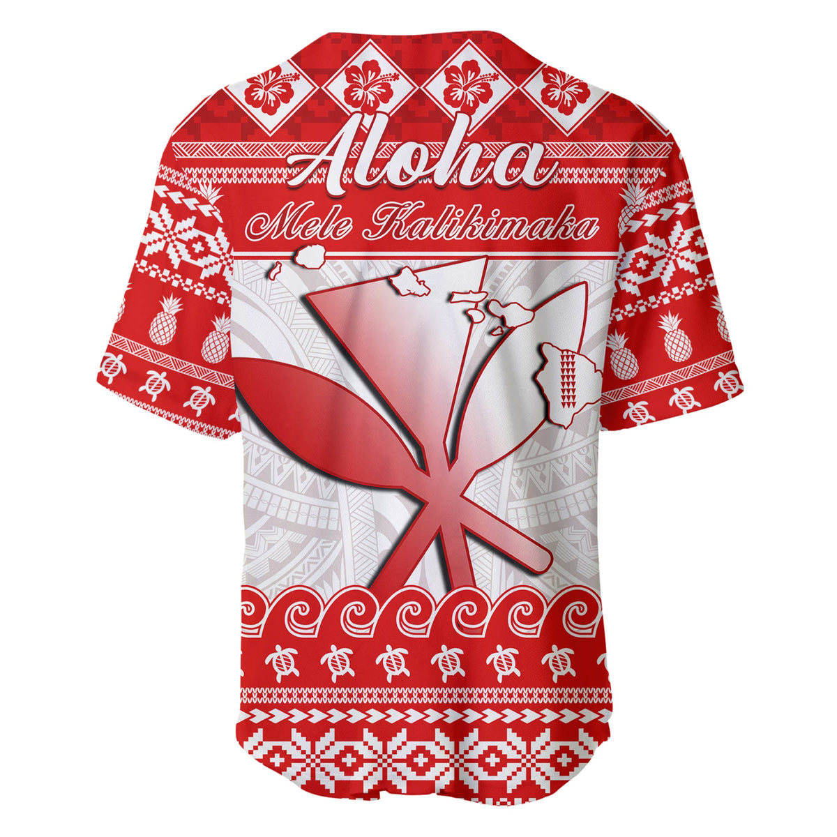 Hawaii Christmas Baseball Jersey Kanaka Polynesian Santa Claus Mele Kalikimaka LT14 - Polynesian Pride