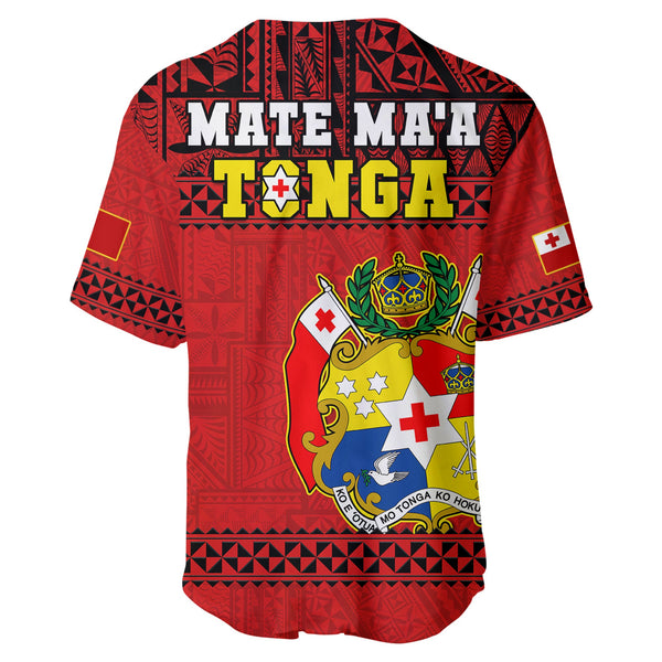 Tonga Baseball Jersey Tongan Pattern Blithesome Version Black LT13 main image 1
