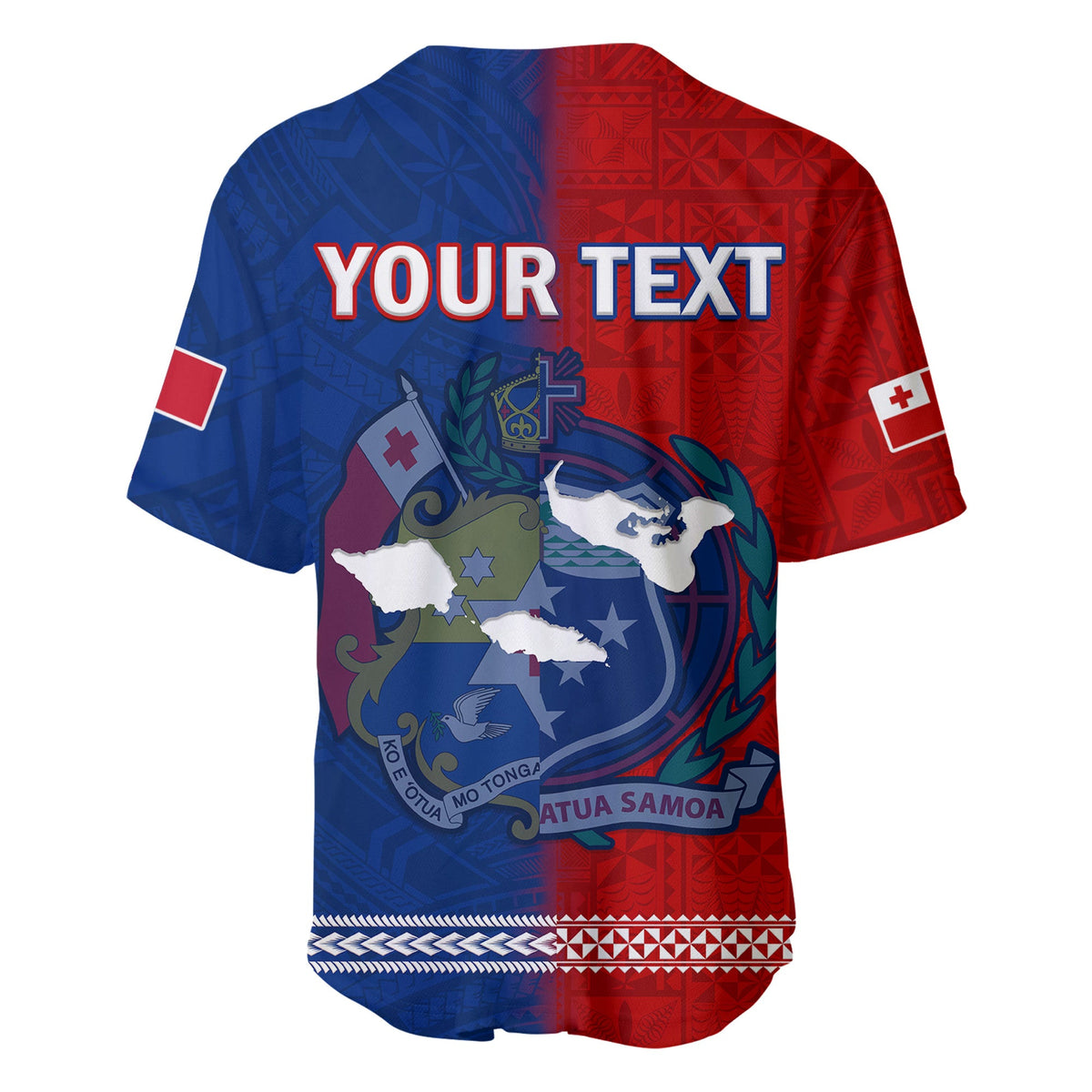 (Custom Personalised) TokoUso Baseball Jersey Tonga and Samoa United We Stand Divided We Fall LT14 - Polynesian Pride