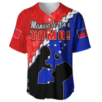 (Custom Personalised) Happy Samoan Fathers Day Baseball Jersey Hibiscus Mix Polynesian Pattern LT14 - Polynesian Pride