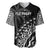 (Custom Text And Number) Fiji Rugby Baseball Jersey Fijian Cibi Dance Tapa Pattern Black LT14 - Polynesian Pride