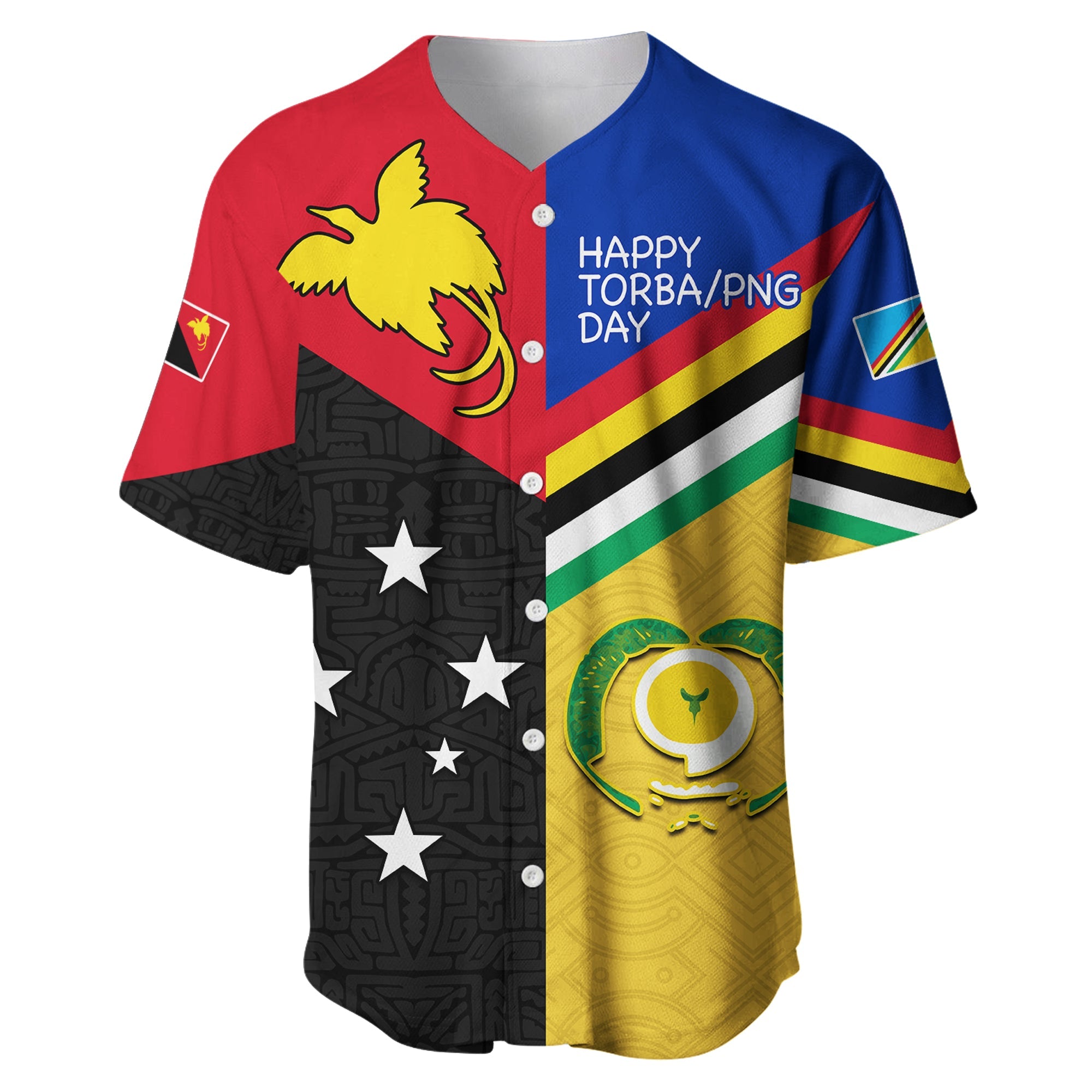 Torba PNG Day Baseball Jersey 2022 Simple Polynesia LT13 Art - Polynesian Pride