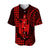 Hawaii Day Kakau Baseball Jersey Proud To Be Hawaiian Red King Kamehameha and Kanaka Maoli LT13 Red - Polynesian Pride