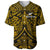 New Zealand Silver Fern Rugby Baseball Jersey All Black Gold NZ Maori Pattern LT13 Gold - Polynesian Pride