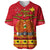 Papua New Guinea Christmas Baseball Jersey Bird Of Paradise Bikpela Hamamas Blong Dispela Krismas LT14 Red - Polynesian Pride