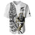 New Zealand Silver Fern Rugby Baseball Jersey All Black Maori Version White LT14 White - Polynesian Pride