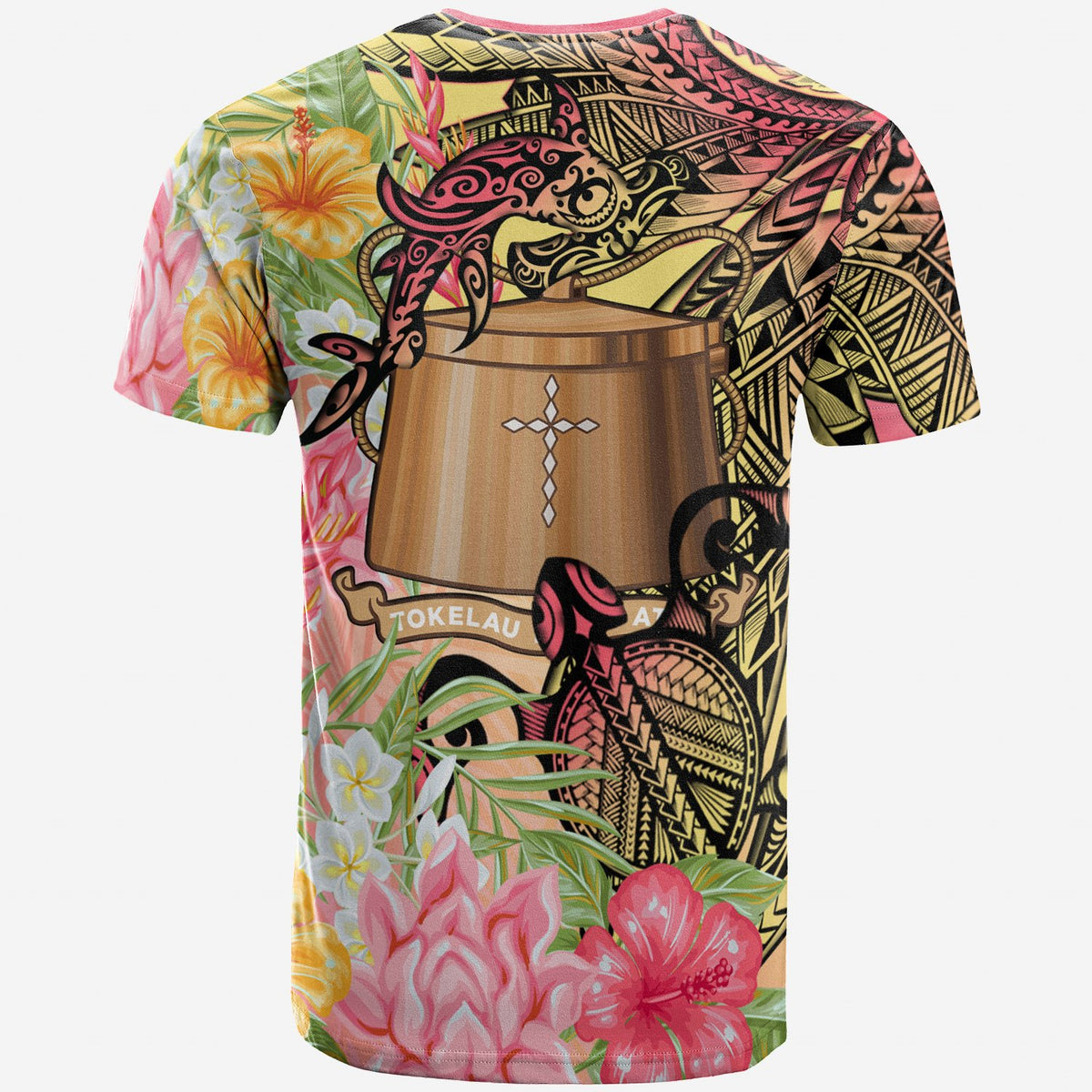 Tokelau T Shirt Flowers Tropical With Sea Animals - Polynesian Pride