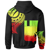 Wallis and Futuna Custom Zip Hoodie Wallis and Futuna Tatau Reggae Patterns - Polynesian Pride