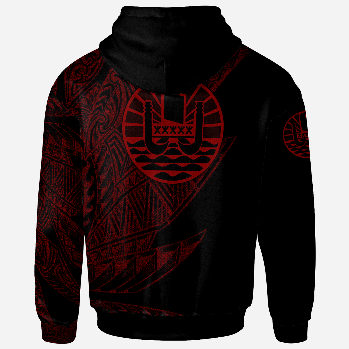 Tahiti Zip Hoodie Legends Are Born In Red Color - Polynesian Pride