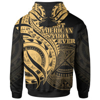 American Samoa Hoodie Gold Polynesian Patterns Bestmerican Samoa Ever - Polynesian Pride