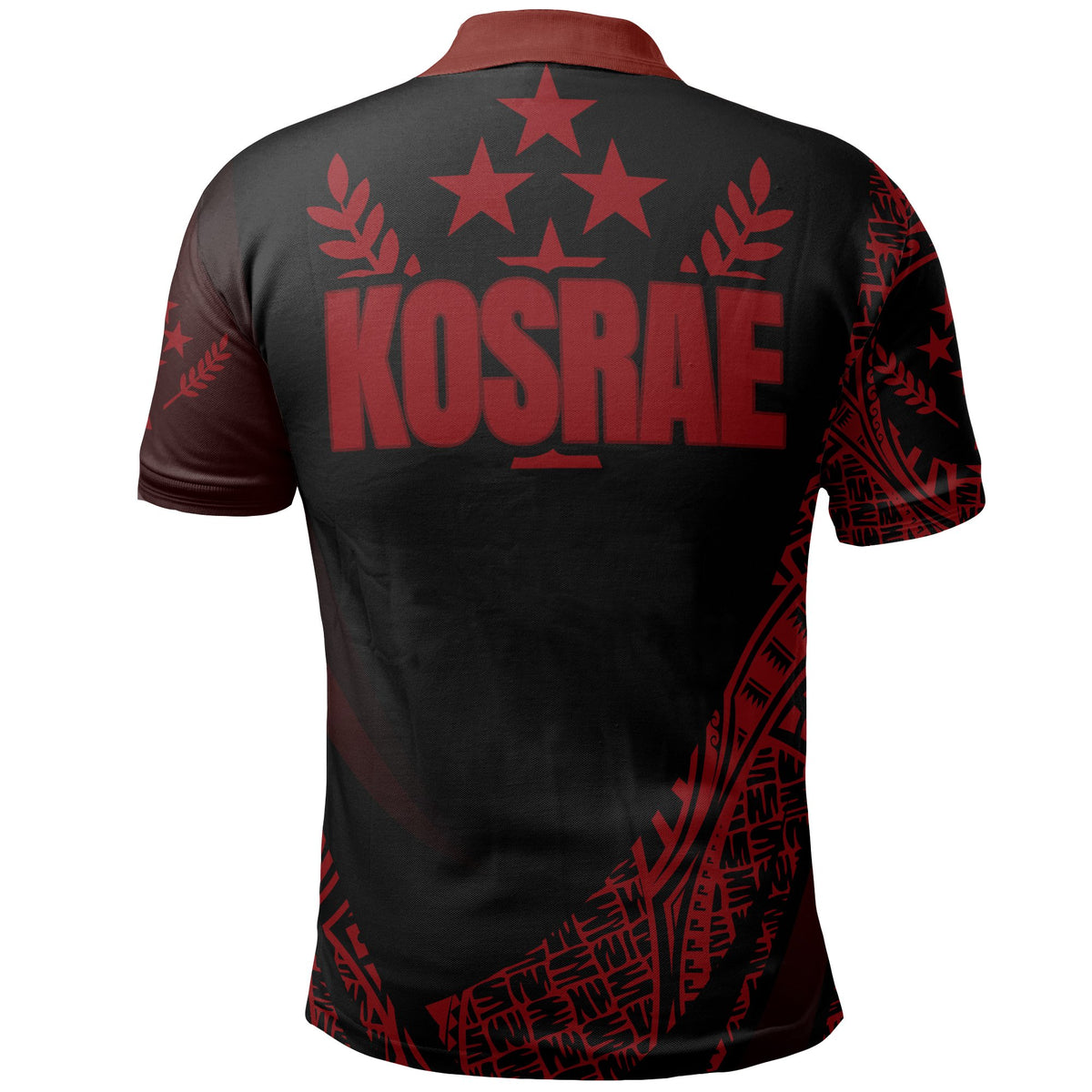 Kosrae State Polo Shirt Red Polynesian Patterns Sport Style - Polynesian Pride
