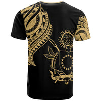 Cook Islands T Shirt Polynesian Tatau Gold Patterns - Polynesian Pride