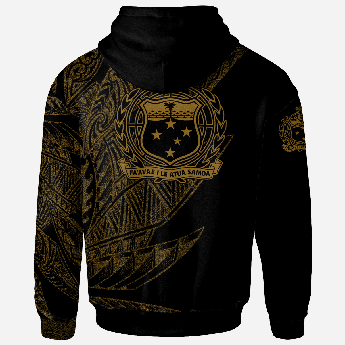 Samoa Zip Hoodie Legends Are Born In Gold Color - Polynesian Pride