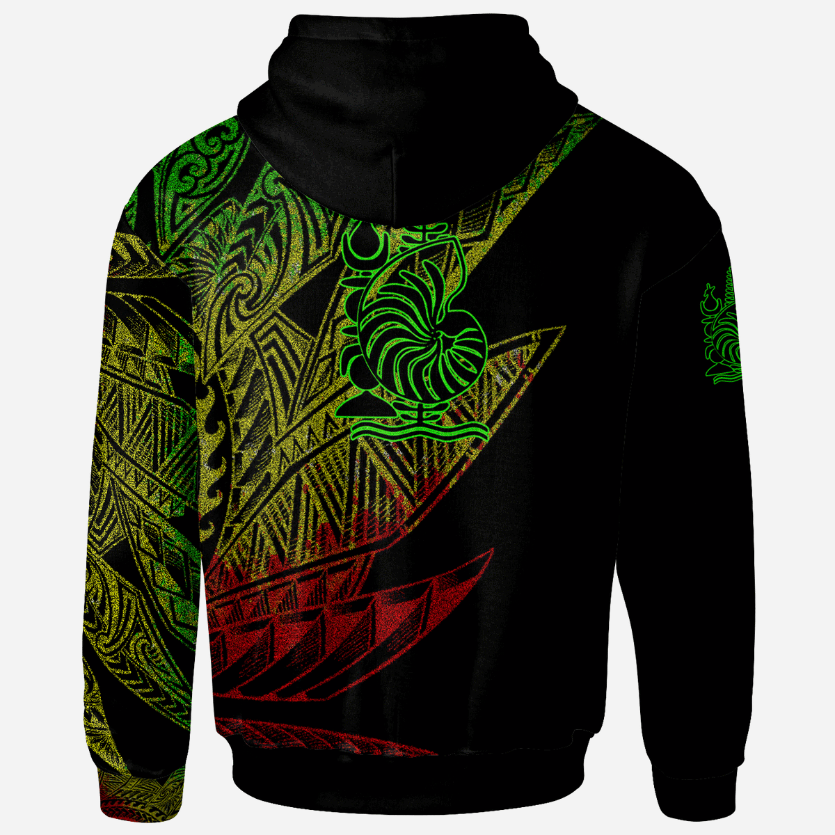 New Caledonia Hoodie Legends Are Born In Reggae Color - Polynesian Pride