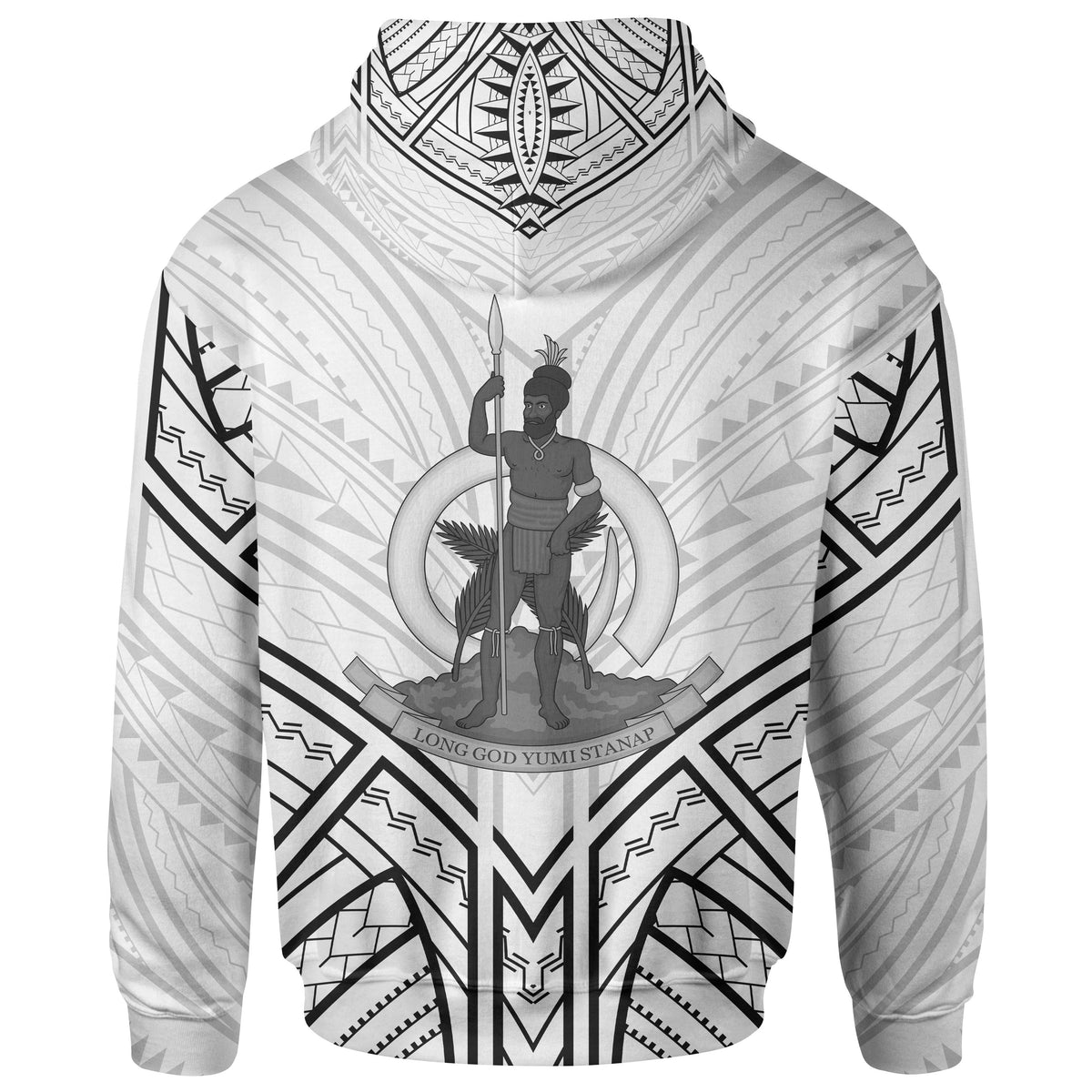 Vanuatu Hoodie Vanuatu Seal Tribal Patterns - Polynesian Pride