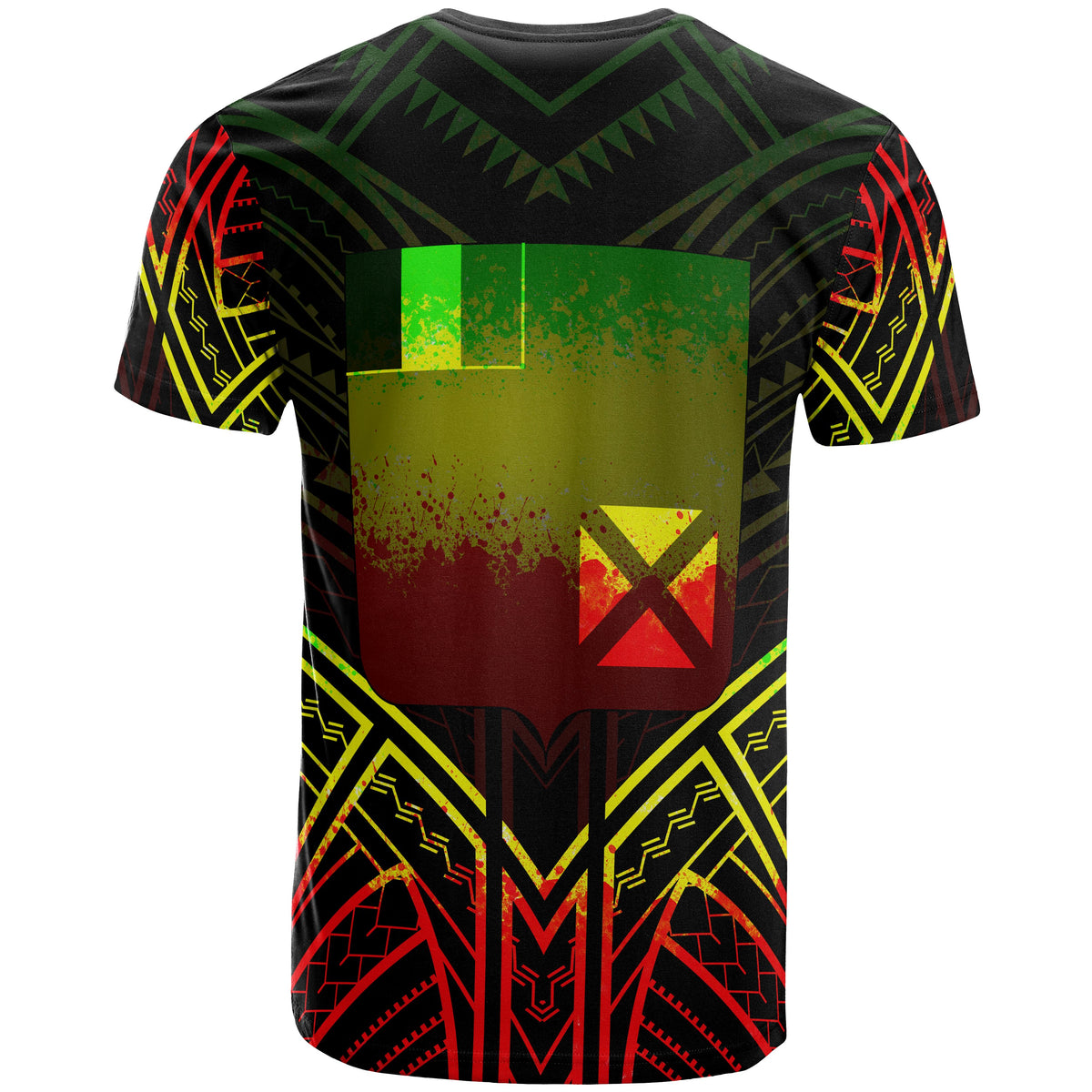 Wallis & Futuna T Shirt Wallis & Futuna Seal Tribal Reggae Color Patterns - Polynesian Pride
