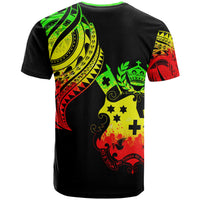 Tonga T Shirt Tonga Tatau Reggae Patterns With Coat of Arms - Polynesian Pride