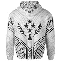 Kosrae State Zip Hoodie Kosrae State Seal Tribal Patterns - Polynesian Pride
