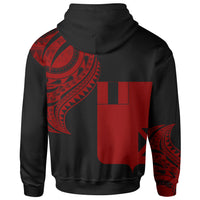 Wallisnd Futuna Custom Hoodie Wallisnd Futuna Tatau Red Patterns - Polynesian Pride
