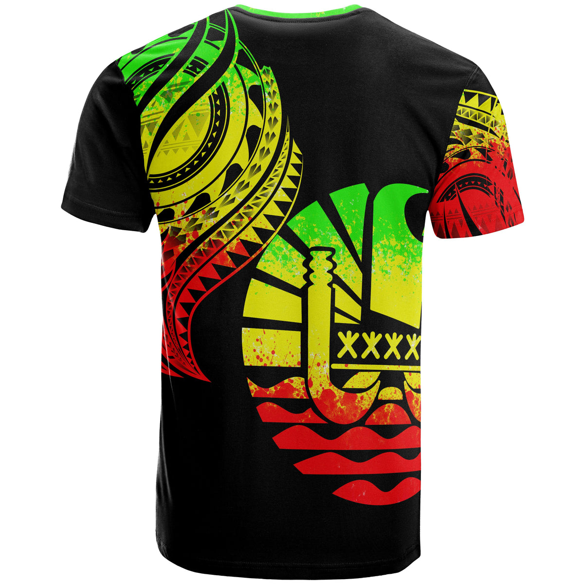Tahiti T Shirt Tahiti Tatau Reggae Patterns - Polynesian Pride