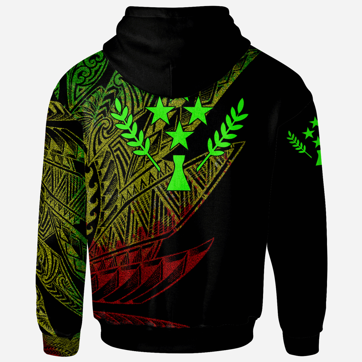 Kosrae State Zip Hoodie Legends Are Born In Reggae Color - Polynesian Pride