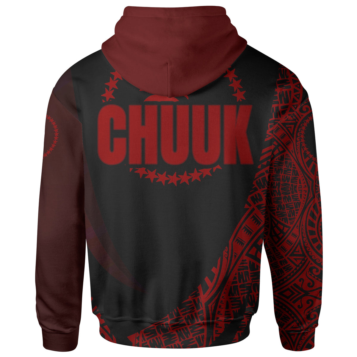 Chuuk State Hoodie Red Polynesian Patterns Sport Style - Polynesian Pride