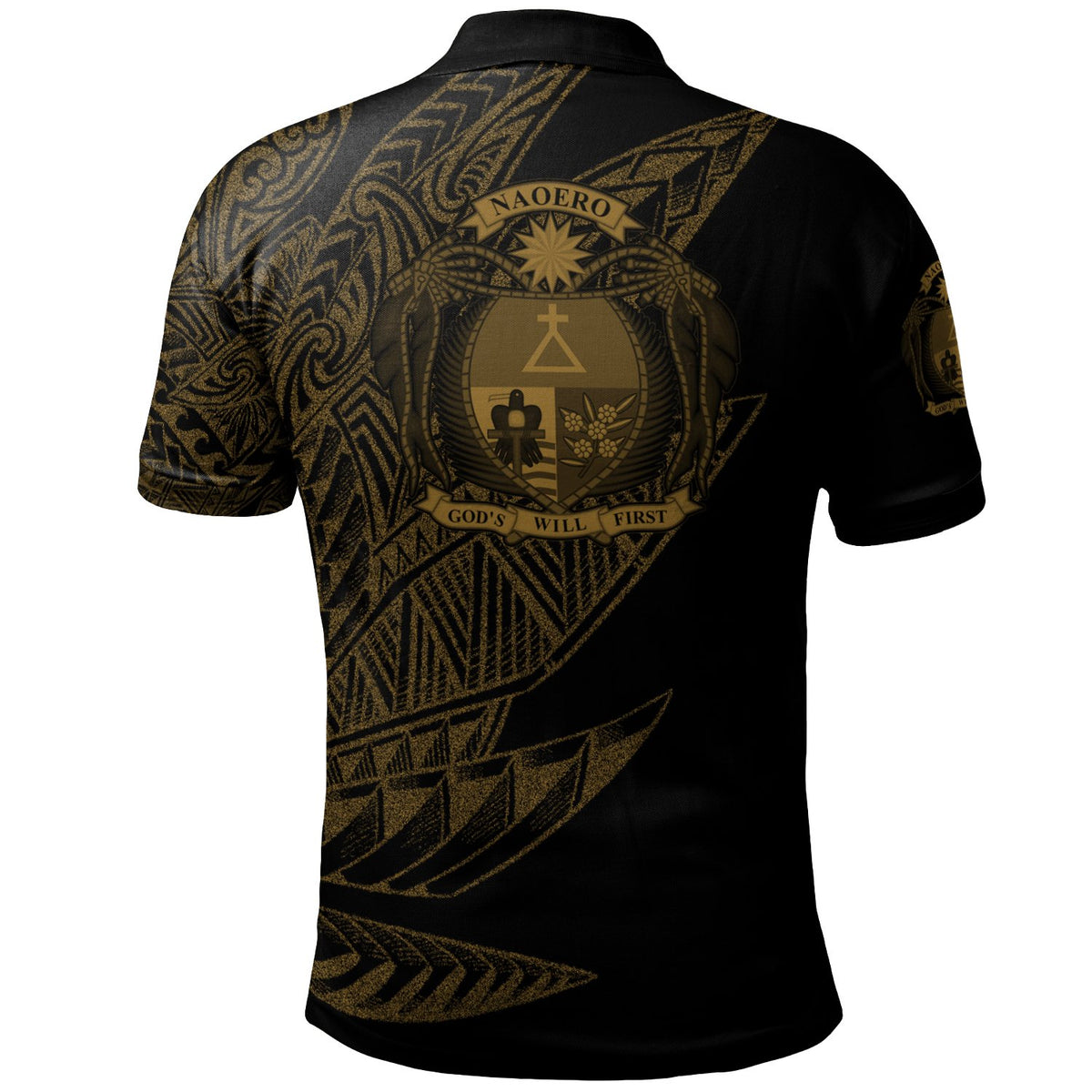 Nauru Polo Shirt Legends Are Born In Gold Color - Polynesian Pride