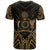 Cook Islands T Shirt Polynesian Seal Tribal Gold Color Patterns - Polynesian Pride