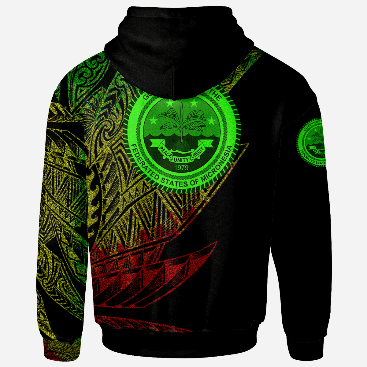 Federated States of Micronesia Zip Hoodie Legends Are Born In Reggae Color - Polynesian Pride