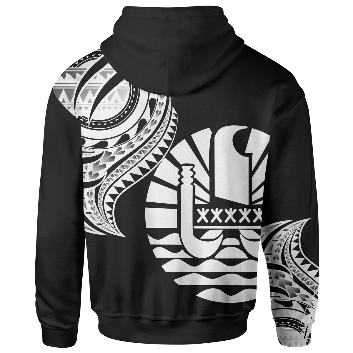 Tahiti Zip Hoodie Tahiti Tatau Patterns - Polynesian Pride