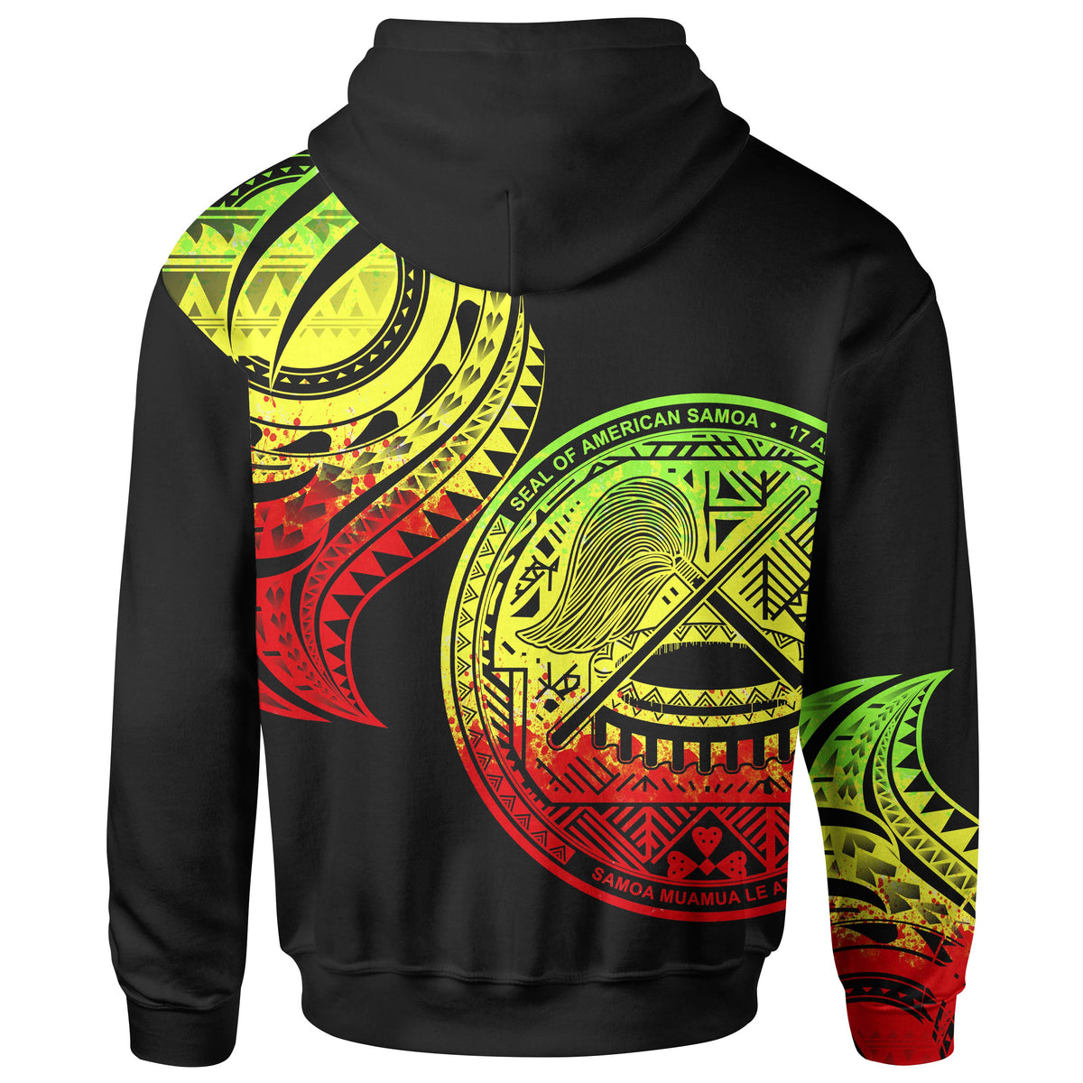 American Samoa Hoodie merican Samoa Tatau Reggae Patterns - Polynesian Pride