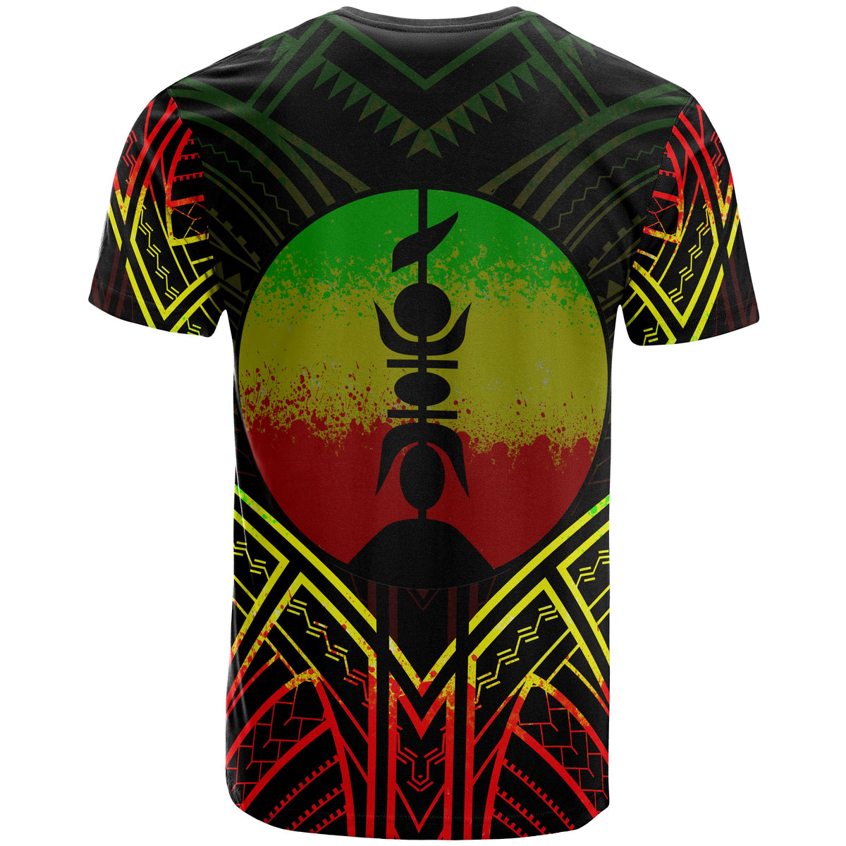 New Caledonia T Shirt New Caledonia Seal Tribal Reggae Color - Polynesian Pride