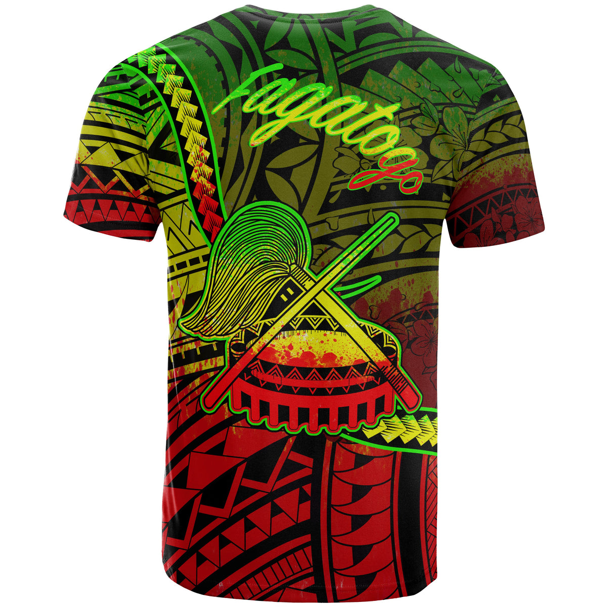 American Samoa T Shirt Fagatogo Polynesian Reggae Patterns - Polynesian Pride