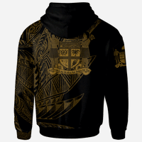 Fiji Zip Hoodie Legends Are Born In Gold Color - Polynesian Pride