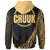 Chuuk State Zip Hoodie Gold Polynesian Patterns Sport Style - Polynesian Pride