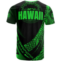 Hawaii T Shirt Green Polynesian Patterns Sport Style - Polynesian Pride