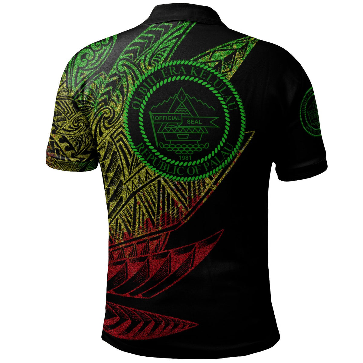 Palau Polo Shirt Legends Are Born In Reggae Color - Polynesian Pride