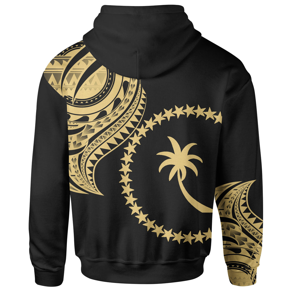Chuuk State Hoodie Chuuk State Tatau Gold Patterns - Polynesian Pride