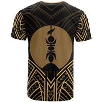 New Caledonia T Shirt New Caledonia Seal Tribal Gold Color Patterns - Polynesian Pride