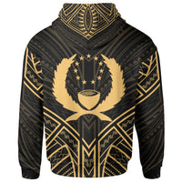 Pohnpei State Hoodie Pohnpei State Seal Gold Tribal Patterns - Polynesian Pride