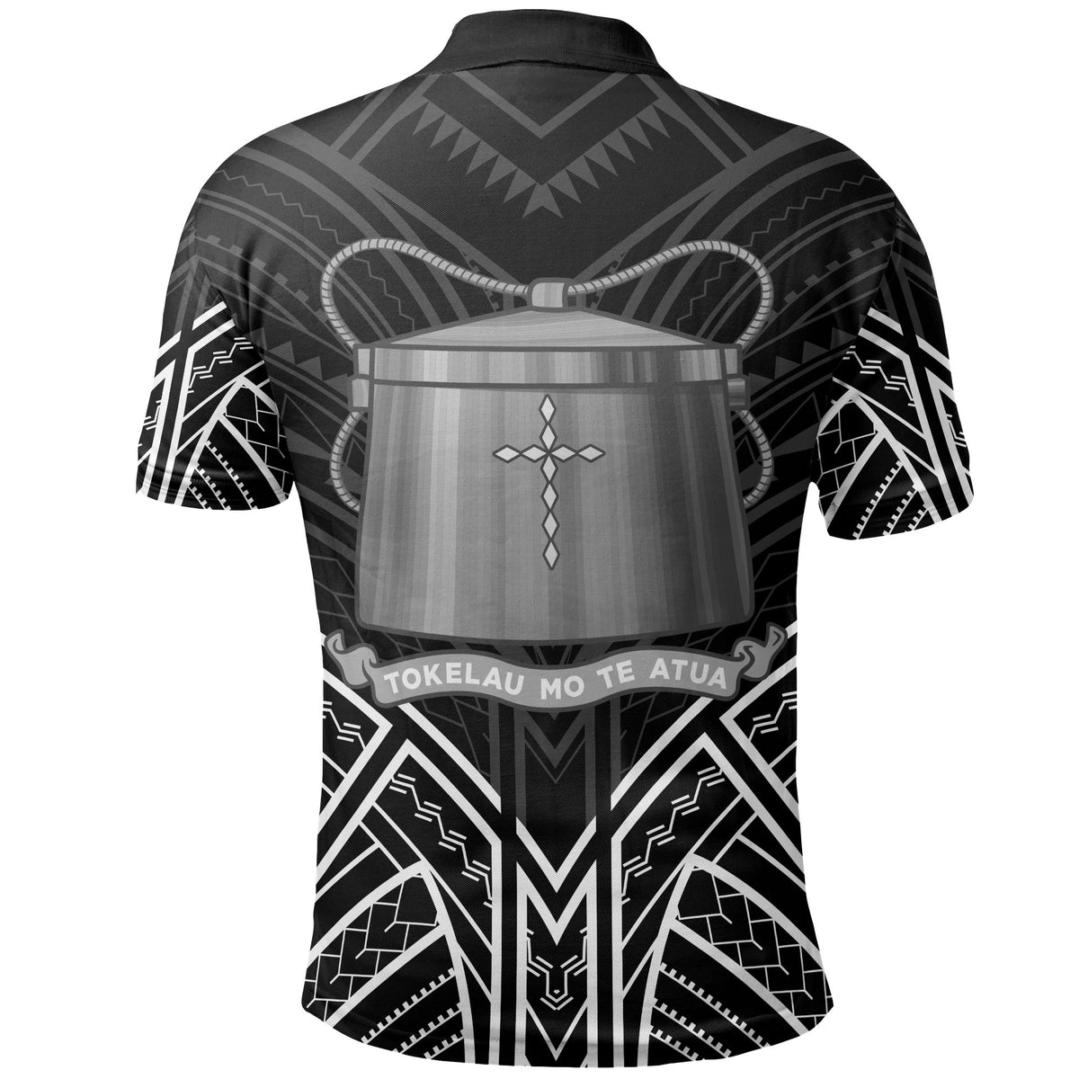 Tokelau Polo Shirt Tokelauan Seal Black Tribal Patterns - Polynesian Pride