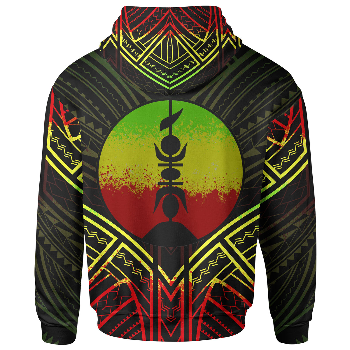 New Caledonia Zip Hoodie New Caledonia Seal Reggae Tribal Patterns - Polynesian Pride
