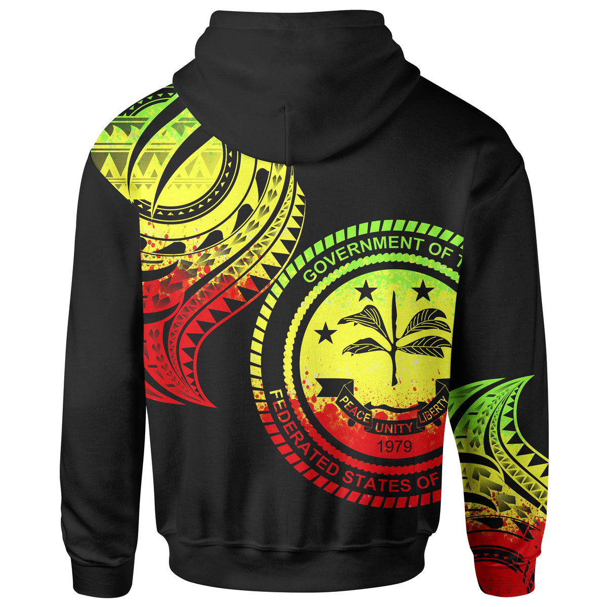 Federated States of Micronesia Hoodie Federated States of Micronesia Tatau Reggae Patterns - Polynesian Pride