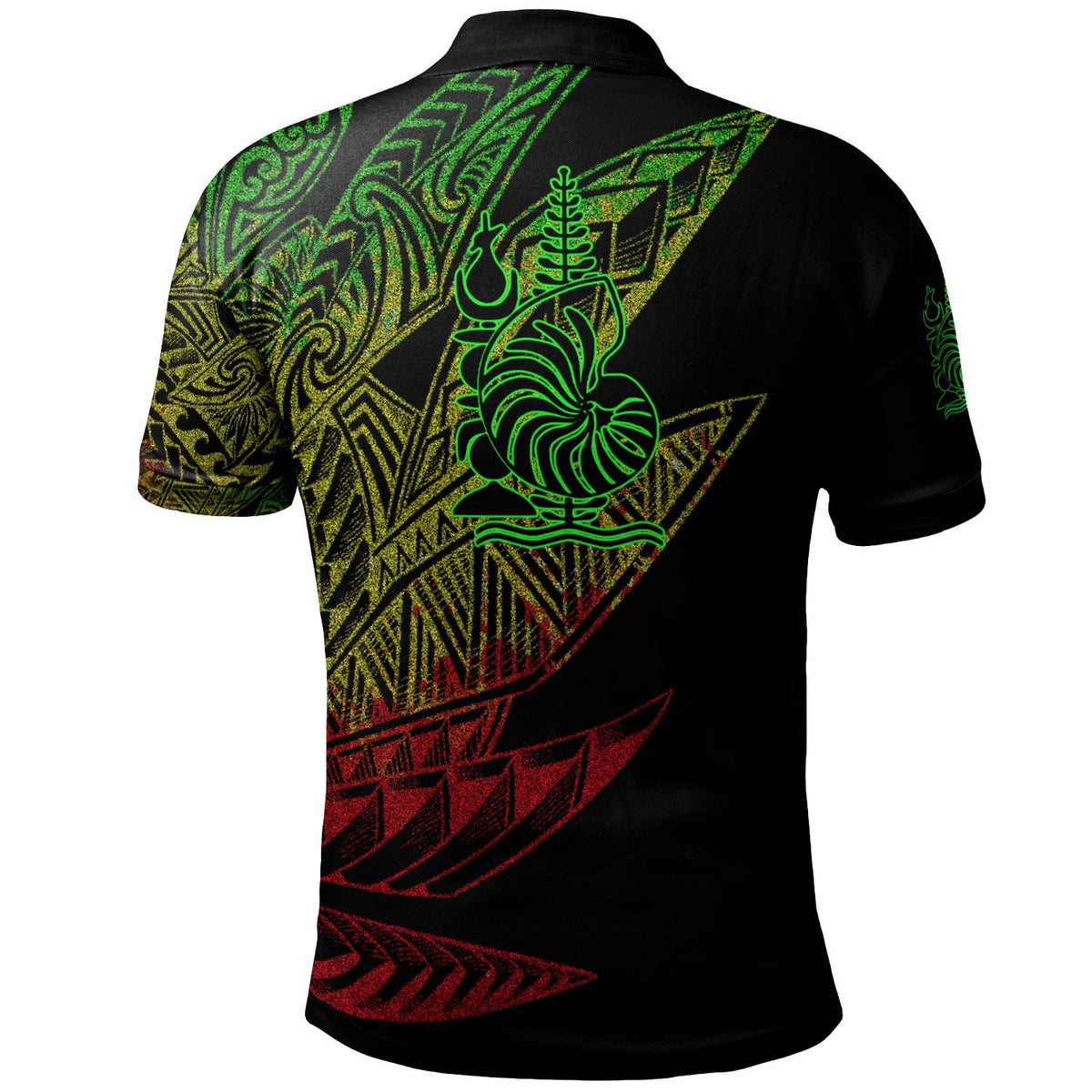 New Caledonia Islands Polo Shirt Legends Are Born In Reggae Color - Polynesian Pride