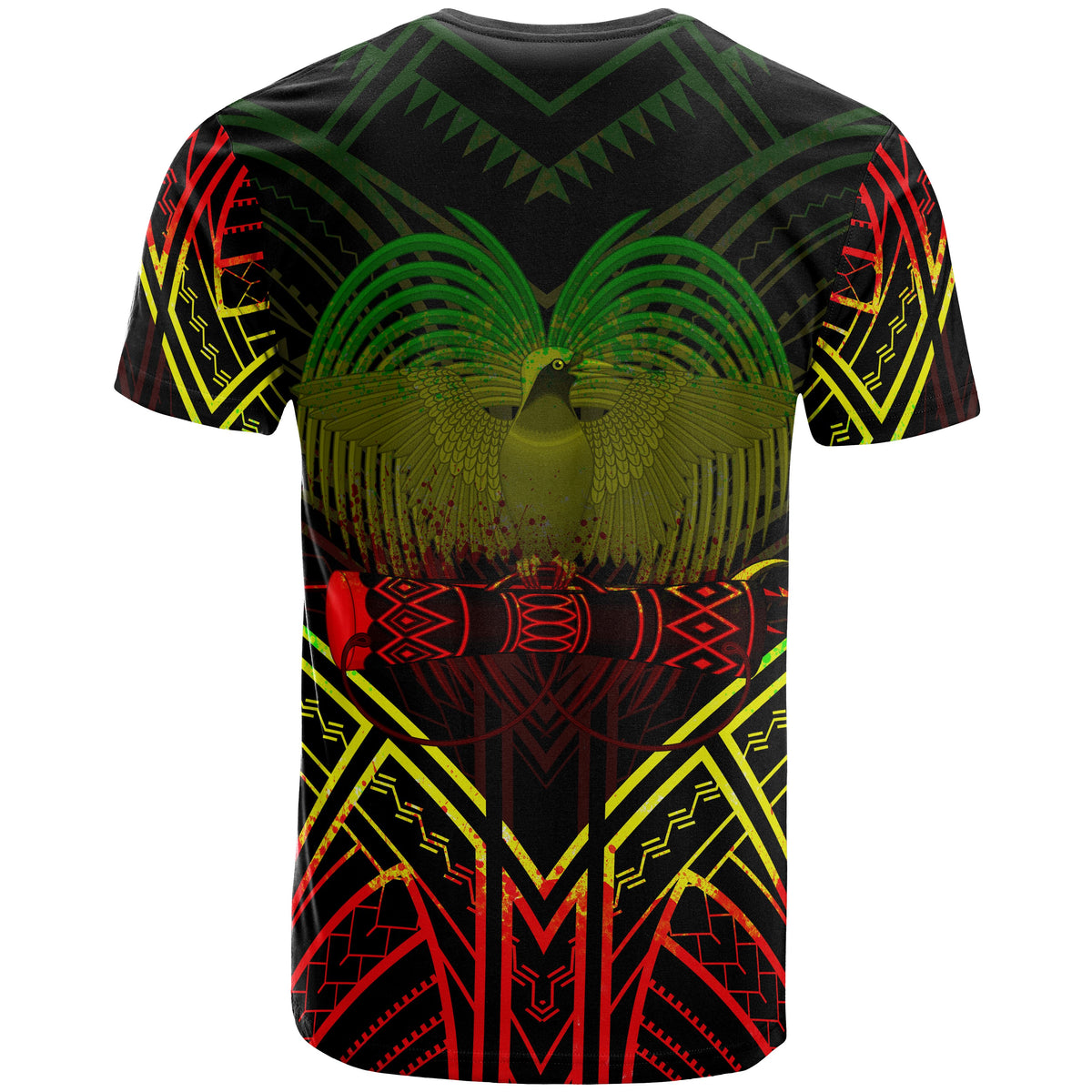 Papua New Guinea T Shirt Papua New Guinea Seal Tribal Reggae Color Patterns - Polynesian Pride
