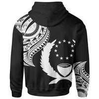 Pohnpei State Hoodie Pohnpei State Tatau White Patterns - Polynesian Pride