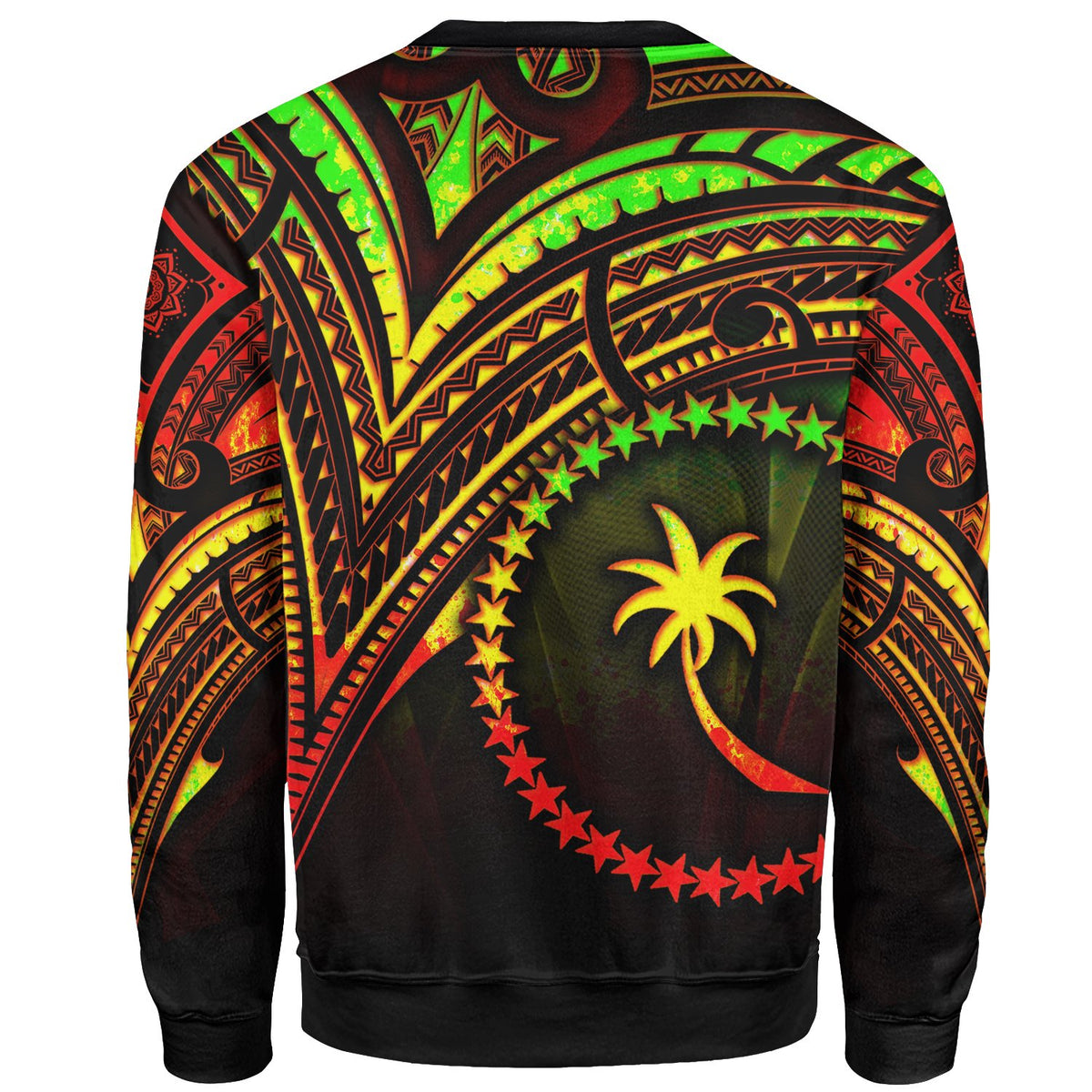 Chuuk State Sweatshirt - Cross Style Reggae Color - Polynesian Pride
