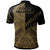 Cook Islands Polo Shirt Gold Color Symmetry Style - Polynesian Pride